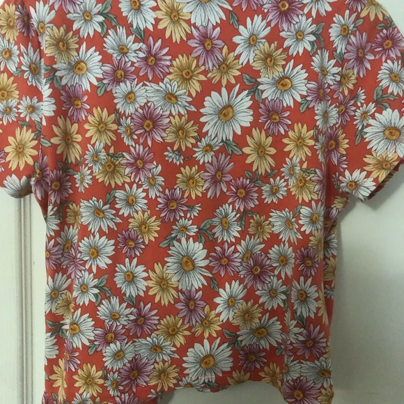 Plus size forever 21 cropped top floral pink color size 1x - Picture 3 of 5